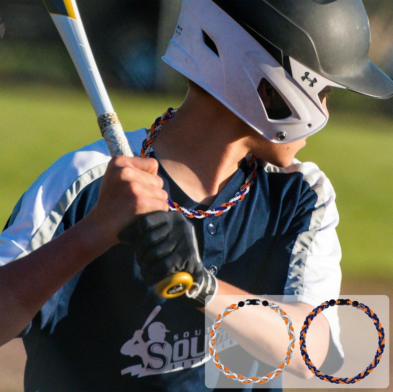 SUPBOMM 3 pcs Baseball Rope Necklaces, League Team Colors Braided Necklace, Baseball Team Gifts - Image 5